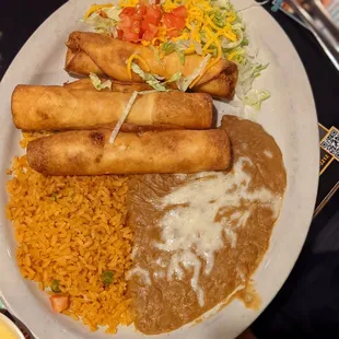 a plate of mexican food