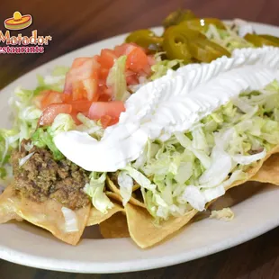 a plate of mexican food