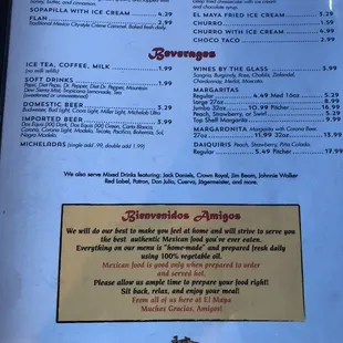 Desserts, Beverages.