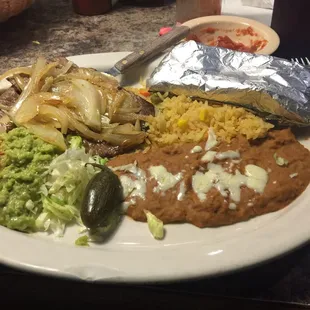 The Carne Asada plate!