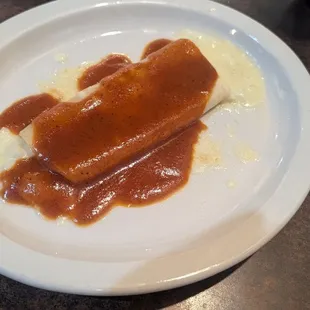 Onion &amp; cheese enchilada