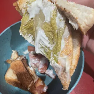 Disgusting piece of lettuce on my chicken sandwich