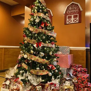 a decorated christmas tree