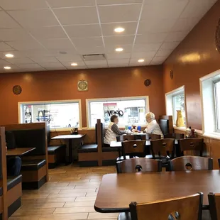 a view of the dining area