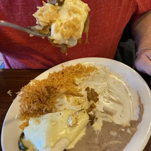 Big Burrito with Queso Sauce