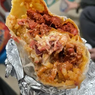 Al pastor super burrito