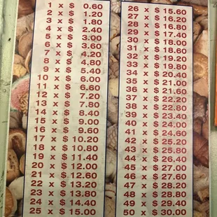 Hours of business &amp; Pricing posted.