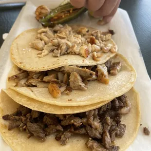a plate of tacos