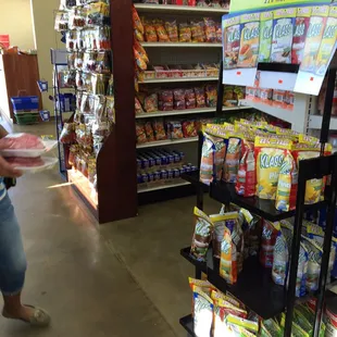a woman in a grocery store