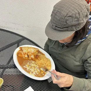 Enchilada tamale plate