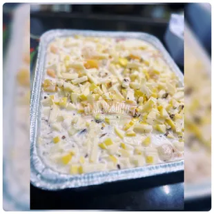 a pan of food