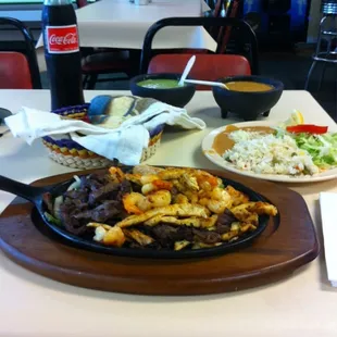 Fajita mix : everything you see is included - just add favorite drink Coca Cola.