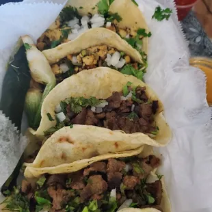 Steak &amp; chicken tacos