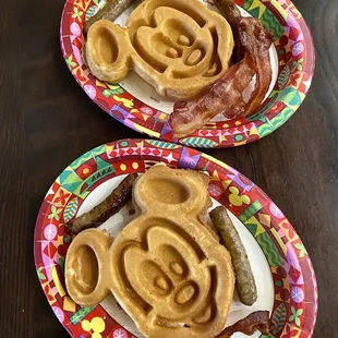 Mickey-shaped Waffles