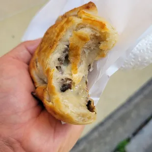 Mushroom and mozzarella empanada