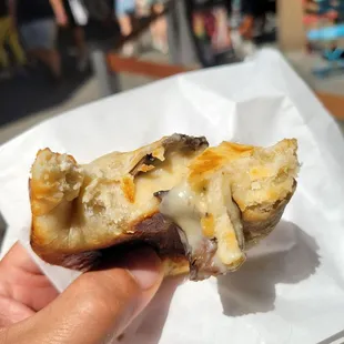 Mushroom and mozzarella empanada