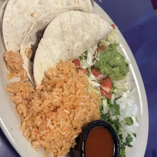 Tex-Mex Smoked Brisket Tacos Plate