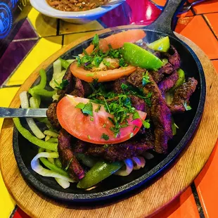 Beef Sizzling Fajitas Dinner Special ~ El Mercado ~ S. Austin Texas