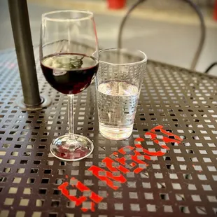 Water &amp; wine makes Happy Hour fine...
