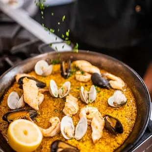 paella, food