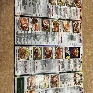 a menu for a mexican restaurant