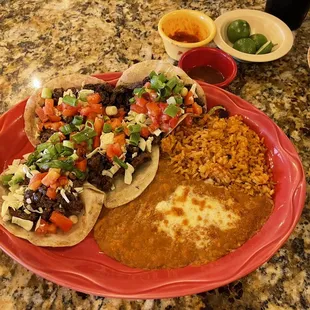 Steak taco combo