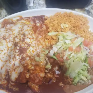 Shrimp enchiladas