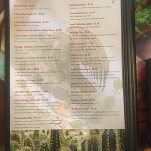 Lunch Menu
