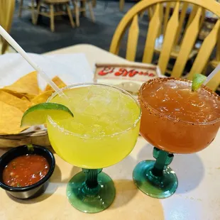 Classic margarita and pink Cadillac Margarita