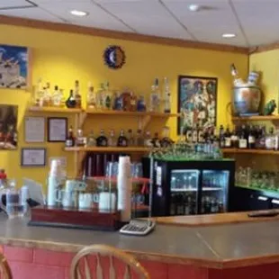 the bar area