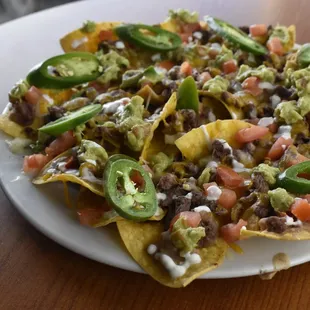 a plate of nachos