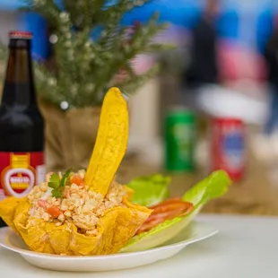 Concha rellena de Carrucho.  Una deliciosa base crujiente hecha al momento