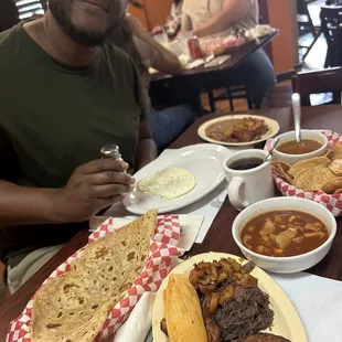 Picturing some of the buffet items.