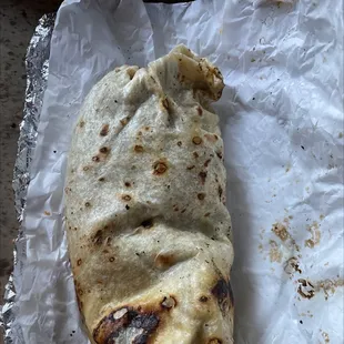 This is a green chili burrito. Delicious and huge!!!