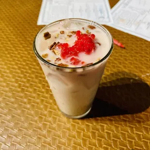 Horchata con nieve de Tuna