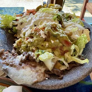 Steak nachos. Tasty, well-seasoned meat and good value at $14.50.