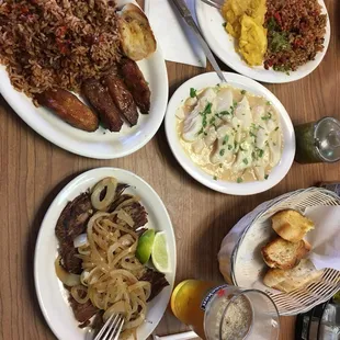 Cherna Frita (Grouper/Fish) and Vacation Frita (beef smothered in onions)
