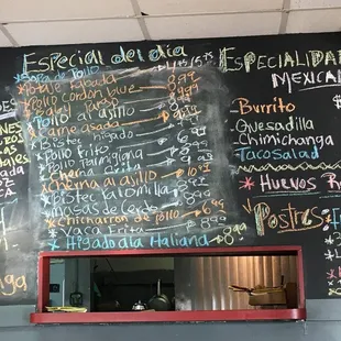 The menu...if you don't speak Spanish, don't worry. The owner will name it all and explain how it's cooked.