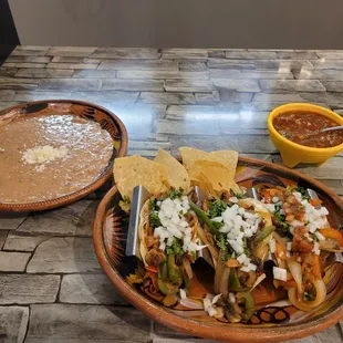 Veggie Chaco tacos. No rice.