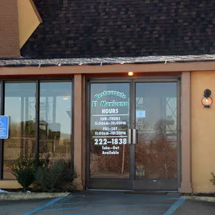 the front of the restaurant