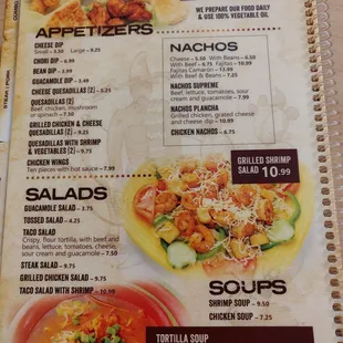 New Menu Spring 2019