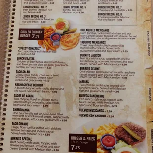 New Menu Spring 2019