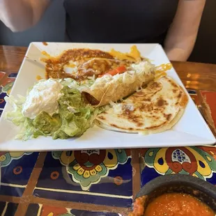 Quesadillas and enchiladas