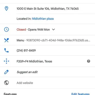 El Mexicano Grill information from Google Maps.