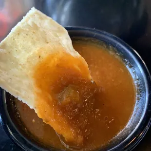 Salsa was ok warm.