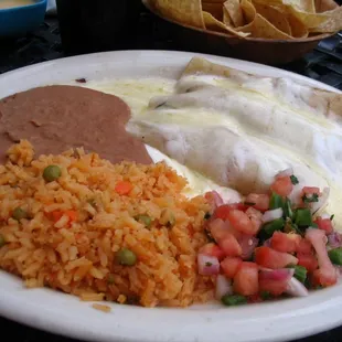 Sour Cream Chicken Enchiladas