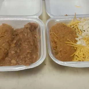 Ask for a side of beans and rice with or without cheese