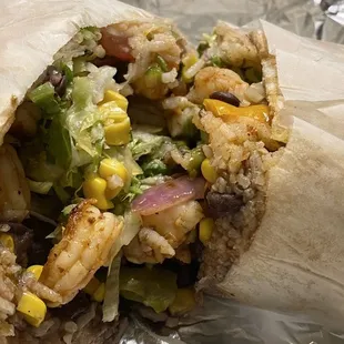 Burrito al Mexicano With shrimp