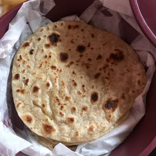 a tortilla and french fries