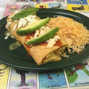 Burrito with grilled steak.